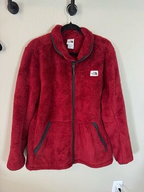 The North Face Red Sherpa Fleece Jacket XXL Cozy Plush Zip